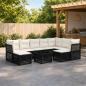 Preview: ARDEBO.de - Gartensofa-set 10 stk. Schwarz Poly-Rattan