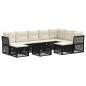 Preview: Gartensofa-set 10 stk. Schwarz Poly-Rattan