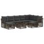 Preview: Gartensofa-set 10 stk. Grau Poly-Rattan