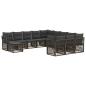 Preview: Gartensofa-set 12 stk. Grau Poly-Rattan
