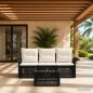 Preview: ARDEBO.de - Gartensofa-set 4 stk. Schwarz Poly-Rattan