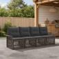 Preview: ARDEBO.de - Gartensofa-set 4 stk. Grau Poly-Rattan