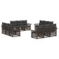 Preview: Gartensofa-set 12 Stk. Grau Poly-Rattan