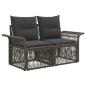 Preview: Gartensofa-set 12 Stk. Grau Poly-Rattan