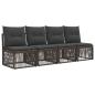 Preview: Gartensofa-set 12 Stk. Grau Poly-Rattan