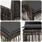 Preview: Gartensofa-set 12 Stk. Grau Poly-Rattan