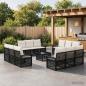 Preview: ARDEBO.de - Gartensofa-set 13 stk. Schwarz Poly-Rattan