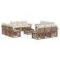 Preview: Gartensofa-set 13 stk. Beige Poly-Rattan