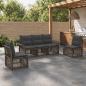 Preview: ARDEBO.de - Gartensofa-set 5 stk. Grau Poly-Rattan