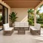 Preview: ARDEBO.de - Gartensofa-set 8 Stk. Beige Poly-Rattan