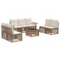 Preview: Gartensofa-set 8 Stk. Beige Poly-Rattan