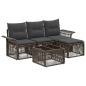 Preview: Gartensofa-set 5 Stk. Grau Poly-Rattan