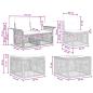 Preview: Gartensofa-set 5 Stk. Grau Poly-Rattan