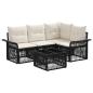 Preview: Gartensofa-set 5 stk. Schwarz Poly-Rattan