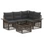 Preview: Gartensofa-set 5 stk. Grau Poly-Rattan