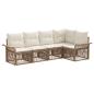 Preview: Gartensofa-set 5 stk. Beige Poly-Rattan