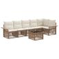 Preview: Gartensofa-set 7 Stk. Beige Poly-Rattan