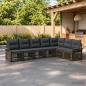 Preview: ARDEBO.de - Gartensofa-set 7 stk. Grau Poly-Rattan