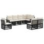 Preview: Gartensofa-set 8 stk. Schwarz Poly-Rattan