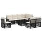 Preview: Gartensofa-set 9 stk. Schwarz Poly-Rattan