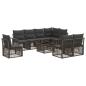 Preview: Gartensofa-set 9 Stk. Grau Poly-Rattan
