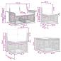 Preview: Gartensofa-set 9 Stk. Grau Poly-Rattan
