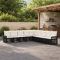 Preview: ARDEBO.de - Gartensofa-set 9 stk. Schwarz Poly-Rattan