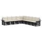 Preview: Gartensofa-set 9 stk. Schwarz Poly-Rattan