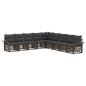 Preview: Gartensofa-set 9 stk. Grau Poly-Rattan