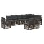 Preview: Gartensofa-set 10 stk. Grau Poly-Rattan