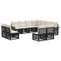 Preview: Gartensofa-set 11 Stk. Schwarz Poly-Rattan