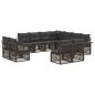 Preview: Gartensofa-set 11 stk. Grau Poly-Rattan