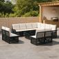 Preview: ARDEBO.de - Gartensofa-set 12 stk. Schwarz Poly-Rattan