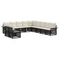 Preview: Gartensofa-set 11 Stk. Schwarz Poly-Rattan