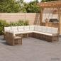 Preview: ARDEBO.de - Gartensofa-set 11 Stk. Beige Poly-Rattan
