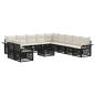 Preview: Gartensofa-set 12 stk. Schwarz Poly-Rattan