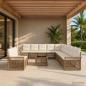 Preview: ARDEBO.de - Gartensofa-set 12 Stk. Beige Poly-Rattan