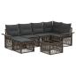Preview: Gartensofa-set 7 Stk. Grau Poly-Rattan