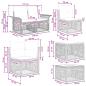 Preview: Gartensofa-set 7 Stk. Grau Poly-Rattan