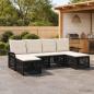 Preview: ARDEBO.de - Gartensofa-set 6 stk. Schwarz Poly-Rattan