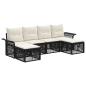 Preview: Gartensofa-set 6 stk. Schwarz Poly-Rattan