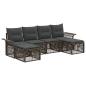 Preview: Gartensofa-set 6 stk. Grau Poly-Rattan