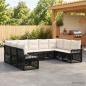 Preview: ARDEBO.de - Gartensofa-set 9 stk. Schwarz Poly-Rattan