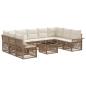 Preview: Gartensofa-set 10 Stk. Beige Poly-Rattan