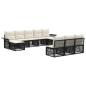 Preview: Gartensofa-set 10 stk. Schwarz Poly-Rattan