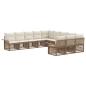 Preview: Gartensofa-set 11 stk. Beige Poly-Rattan
