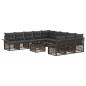 Preview: Gartensofa-set 12 Stk. Grau Poly-Rattan
