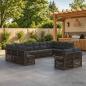 Preview: ARDEBO.de - Gartensofa-set 12 stk. Grau Poly-Rattan