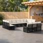 Preview: ARDEBO.de - Gartensofa-set 13 stk. Schwarz Poly-Rattan