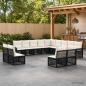 Preview: ARDEBO.de - Gartensofa-set 13 Stk. Schwarz Poly-Rattan